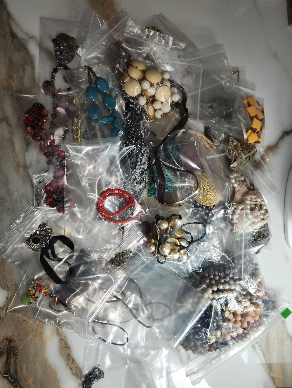 Jewelry Necklace Lot Of 3 Lbs All Wearable Bundle